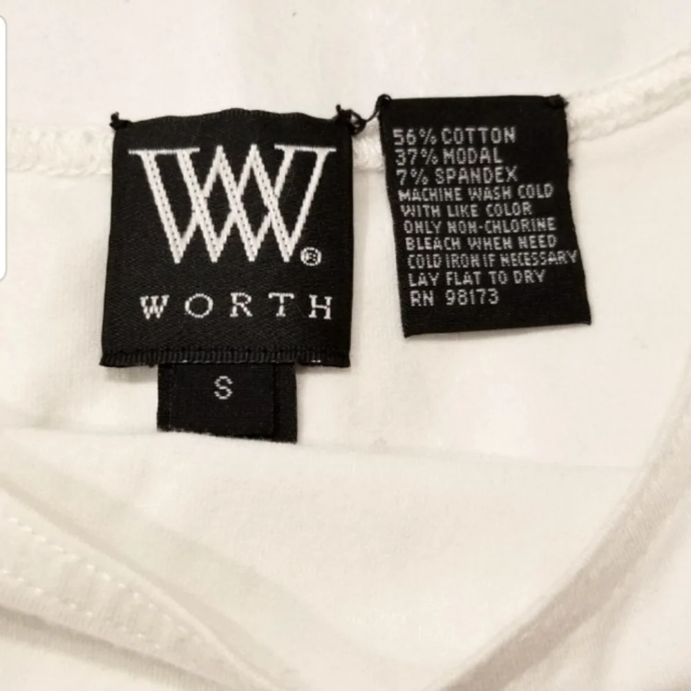 Worth White Mostly Cotton Classic "Must Have" Summer Tank Top - Picture 5 of 9